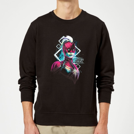 Captain Marvel Neon Warrior Sweatshirt - Black - XXL
