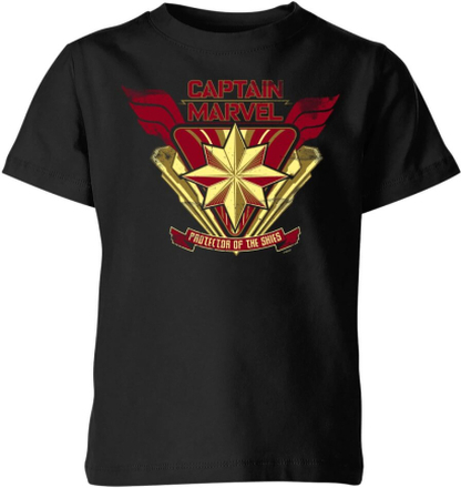 Captain Marvel Protector Of The Skies Kids' T-Shirt - Black - 7-8 Jahre