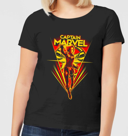 Captain Marvel Freefall Women's T-Shirt - Black - XXL - Black