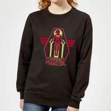 Captain Marvel Flying Warrior Women's Sweatshirt - Black - XS