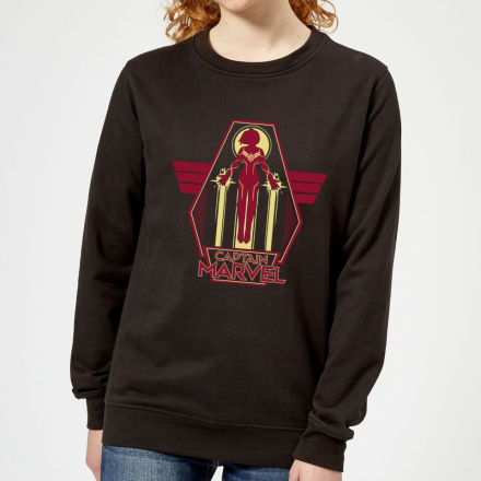 Captain Marvel Flying Warrior Women's Sweatshirt - Black - XL