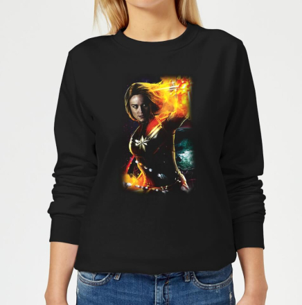 Captain Marvel Galactic Shine Women's Sweatshirt - Black - S - Black