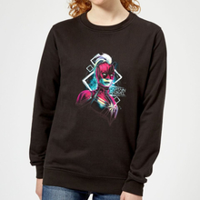 Captain Marvel Neon Warrior Women's Sweatshirt - Black - XS - Black