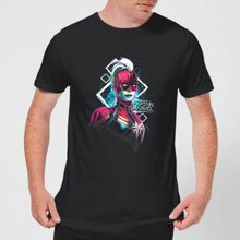 Captain Marvel Neon Warrior Men's T-Shirt - Black - S