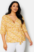Happy Holly Jalona wrap top Yellow / Floral 48/50