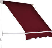 Tenda da sole a caduta avvolgibile e angolazione regolabile 180Ã—70cm rosso