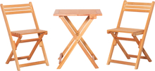 Set 3 tavolo e 2 sedie da giardino pieghevoli in legno per giardino e terrazzo
