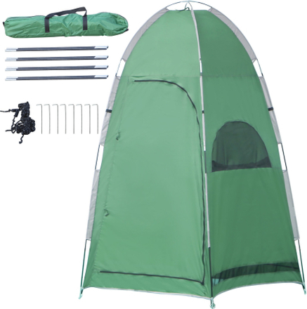 Tenda doccia da campeggio 122x122x213cm con borsa per trasporto colore verde