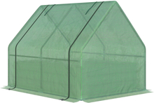Letto orto con serra da giardino 127x95x92cm in acciaio e finestra avvolgibile