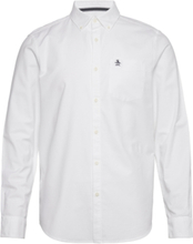 Ls Eco Oxford W Stre Tops Shirts Casual White Original Penguin