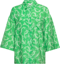 "Objrio 3/4 Shirt 125 Tops Shirts Long-sleeved Green Object"