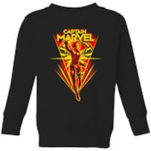 Captain Marvel Freefall Kids' Sweatshirt - Black - 3-4 Years - Black