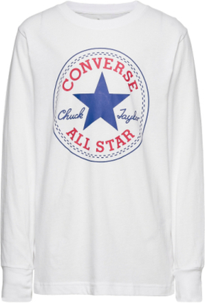 Cnvb Chuck Patch Ls Tee / Cnvb Chuck Patch Ls Tee T-shirts Long-sleeved T-shirts Hvit Converse*Betinget Tilbud