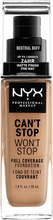 NYX Professional Makeup Can't Stop Won't Stop Foundation Neutral buff - 30 ml