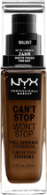 NYX Professional Makeup Can't Stop Won't Stop Foundation Walnut - 30 ml