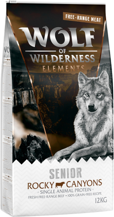 Wolf of Wilderness SENIOR "Rocky Canyons" Freiland-Rind - getreidefrei - 300 g