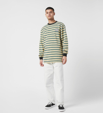 PLEASURES Long Sleeve Hangman Stripe T-Shirt, grön