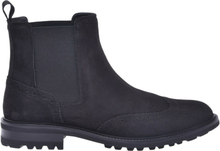 Beatles ankle boots in dark grey split leather