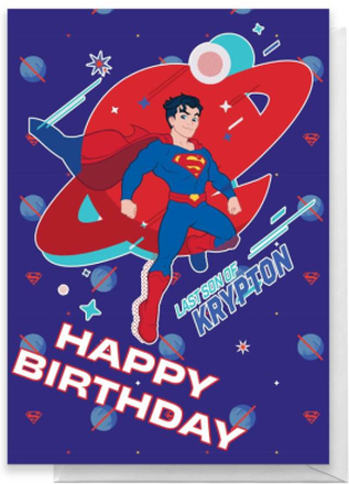 Superman Krypton Happy Birthday Greetings Card - Standard Card