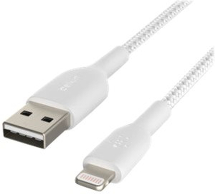 Belkin Boost Charge Lightning To Usb-A Cable Braided 3m White