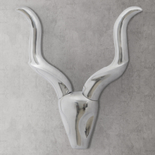 vidaXL Veggmontert aluminium Gazelle-hode dekorasjon Sølv 50 cm