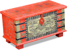 vidaXL Oppbevarings Kiste Rødt Mango Tre 80x40x45 cm