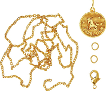Zodiac Coin Pendant And Chain Set, Capricorn Toys Creativity Drawing & Crafts Craft Jewellery & Accessories Gold Me & My Box
