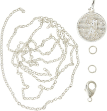 Zodiac Coin Pendant And Chain Set, Virgo Toys Creativity Drawing & Crafts Craft Jewellery & Accessories Silver Me & My Box