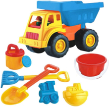 Sandset Lastbil 7 Delar Toys Outdoor Toys Sand Toys Multi/mønstret Suntoy*Betinget Tilbud