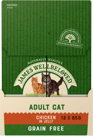 James Wellbeloved Adult Cat Grain Free Huhn - 24 x 85 g