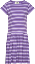 2X2 Cotton Stripe Daisina Dress Dresses & Skirts Dresses Casual Dresses Short-sleeved Casual Dresses Purple Mads Nørgaard