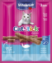 Kattgodis Vitakraft Cat Stick Mini Tuggpinnar Lax 3-p