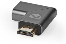 HDMI Adapter | HDMI Han / HDMI Stik | HDMI -udgang / HDMI Hun | Guldplateret | Vinkel Venstre