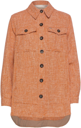 Rian Aletta Shirt Jacket Overshirts Oransje MOS MOSH*Betinget Tilbud