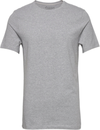 Crew-Neck T-Shirt T-shirts Short-sleeved Grå Bread & Boxers*Betinget Tilbud