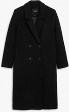Classic double-breasted coat - Black