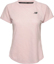 Q Speed Jacquard Short Sleeve T-shirts & Tops Short-sleeved Rosa New Balance*Betinget Tilbud
