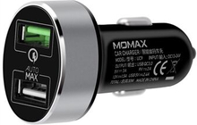 MOMAX UC9 Dual USB Ports bilopladeradapter med QC 3.0