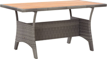 vidaXL Trädgårdsbord grå 120x70x66 cm massivt akaciaträ