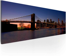 Lærredstryk Brooklyn Bridge - panorama