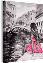 Lærredstryk Woman in Venice (1 del)