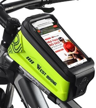 WEST BIKING YP0707275 2.5L Cykel Top Tube Bag Front Beam Touch Screen Telefon Holder Opbevaringspose