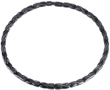 Magnethalsband i Rostfritt stål -Svart 7mm -längd 50 cm