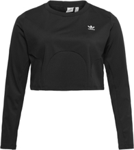 Always Original Rib 2In1 Ls Top Sport Crop Tops Long-sleeved Crop Tops Black Adidas Originals