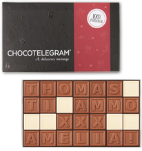 Telegramma di cioccolato personalizzato - 28 caratteri