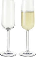 Kähler Hammershøi champagneglass, 24 cl, 2 stk, klar