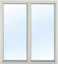 Fast fönster med bågpost - Trä - 2-glas 10x4 Frostat glas Spaltventil vit