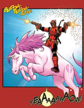 Marvel Deadpool Unicorn Battle Sweatshirt - Red - L