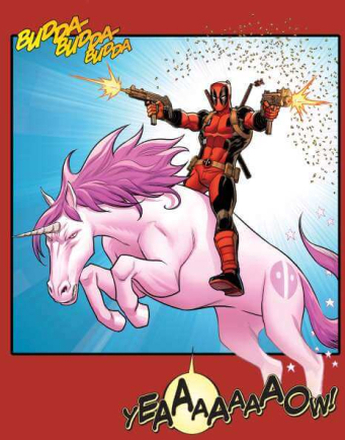 Marvel Deadpool Unicorn Battle Pullover - Rot - S