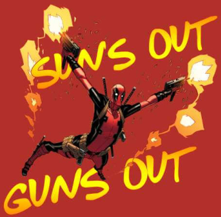 Marvel Deadpool Suns Out Guns Out Sweatshirt - Red - XXL - Red